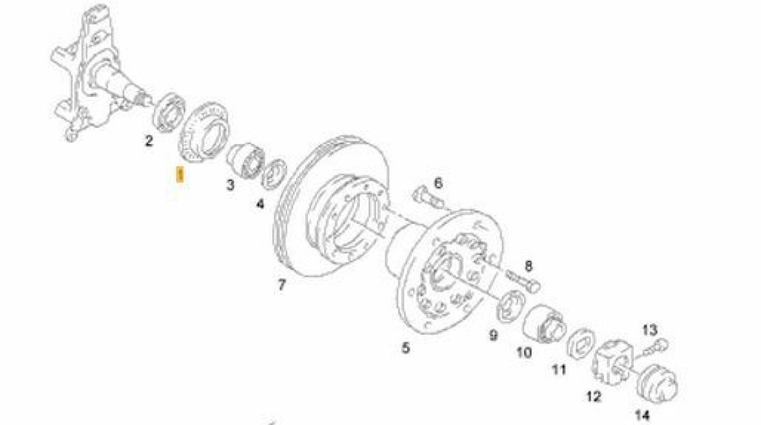 Kit reparatie rulmenti roata punte fata Man L2000 (2 bucati,poz.3+10) SKF 06.32489-0072+06.32499-0079