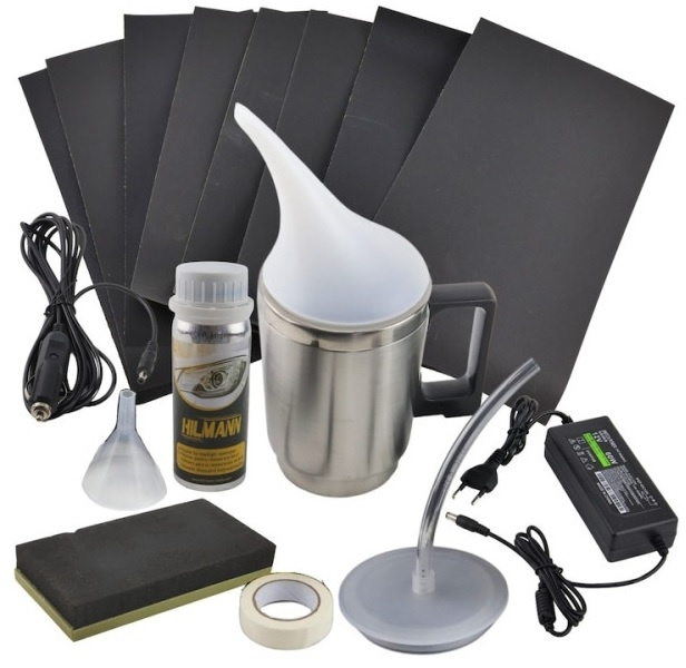 Kit Restaurare Faruri Auto Cu Polimer Lichid , Include Accesorii Si Alimentare Duala 12V / 220V 250822-6