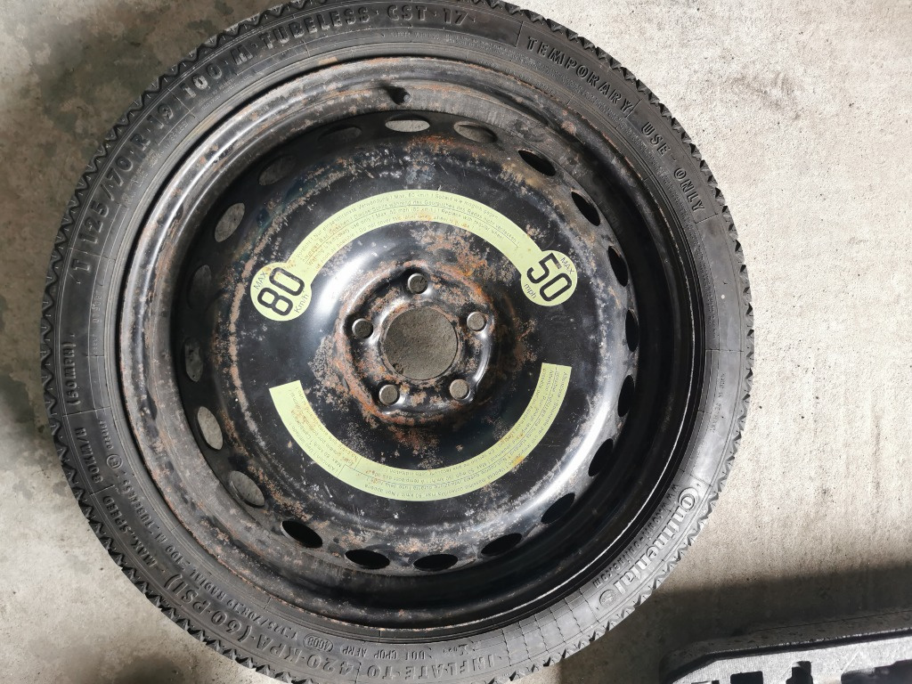 Kit roata de rezerva slim Audi A4 B8 A5 A6 cric cheie cui remorcare