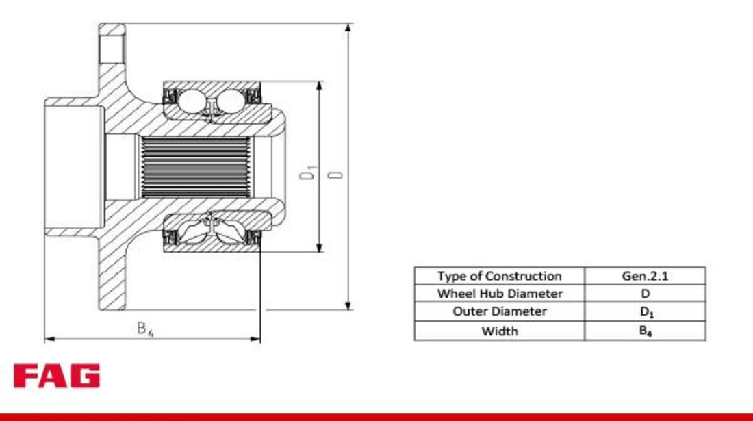 Kit Rulment Roata Fata Fag Volkswagen Transporter T5 2003-2015 713 6107 60