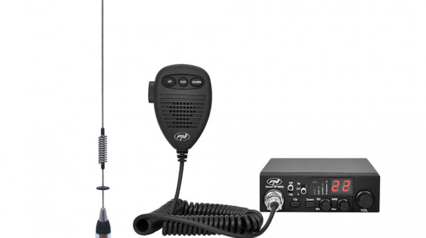 Kit Statie radio CB PNI ESCORT HP 8000L ASQ + Antena CB PNI ML70 PNI-PACK2