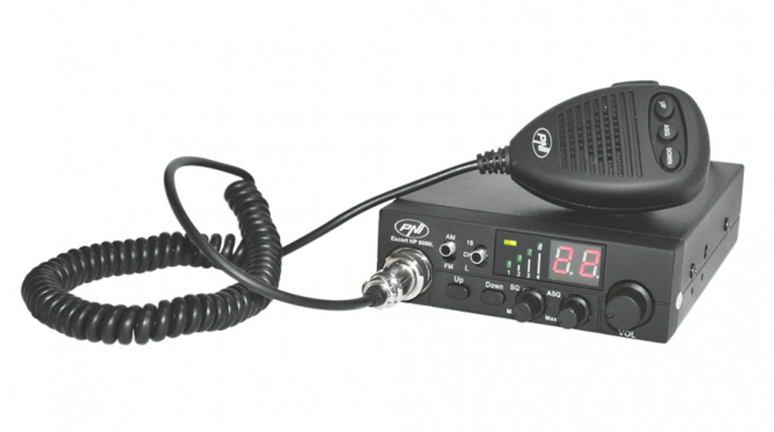 Kit Statie radio CB PNI ESCORT HP 8000L ASQ + Antena CB PNI ML160 cu magnet PNI-PACK70