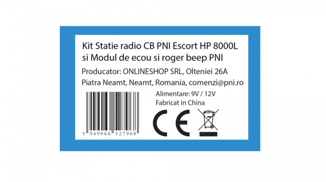 Kit Statie radio CB PNI Escort HP 8000L si Modul de ecou si roger beep PNI ECH01 PNI-HP8000EC