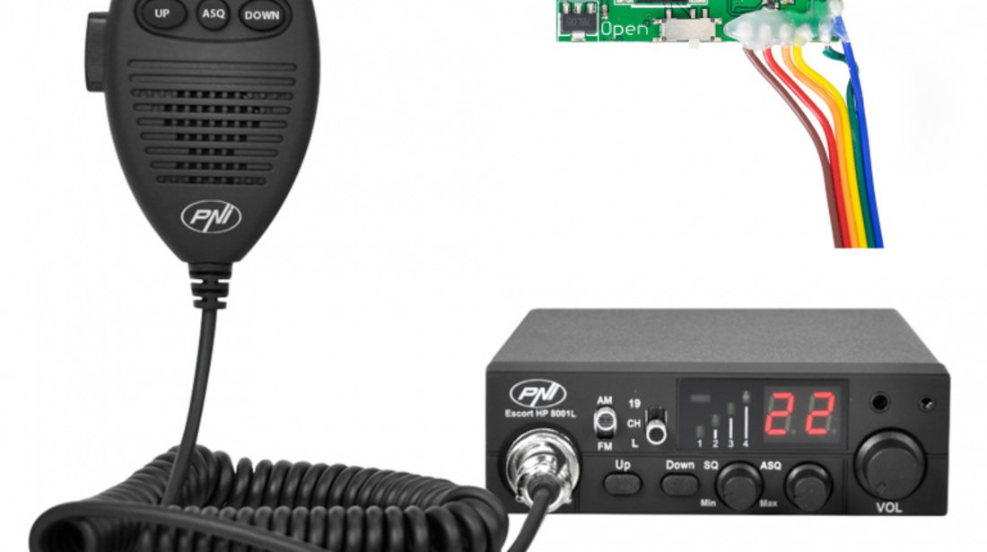 Kit Statie radio CB PNI Escort HP 8001L si Modul de ecou si roger beep PNI ECH01 PNI-HP8001EC