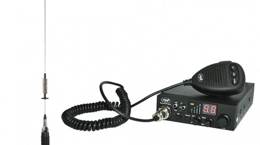 Kit Statie radio CB PNI ESCORT HP 8024 ASQ + Antena CB PNI S75 cu magnet PNI-PACK22