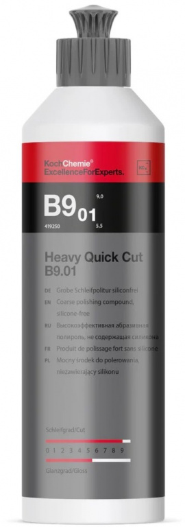 Koch Chemie B9.01 Heavy Quick Cut Pasta Polish Abraziv Rapid Fără Silicon Si Uleiuri 250ML 419250