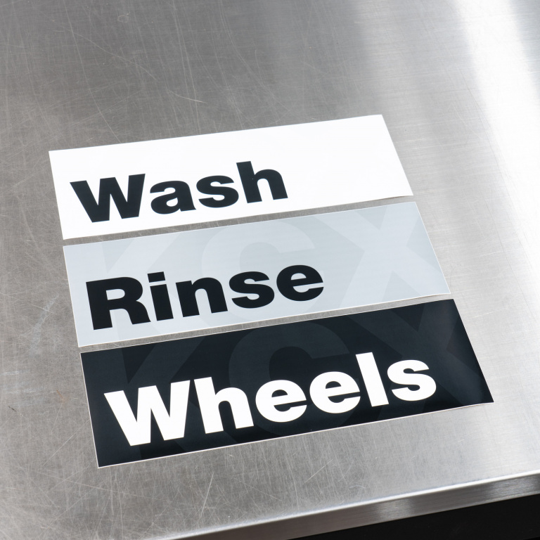 Koch Chemie Bucket Labels Set 3 Buc Autocolante Galeată (Rinse, Wash, Wheels) 9998107