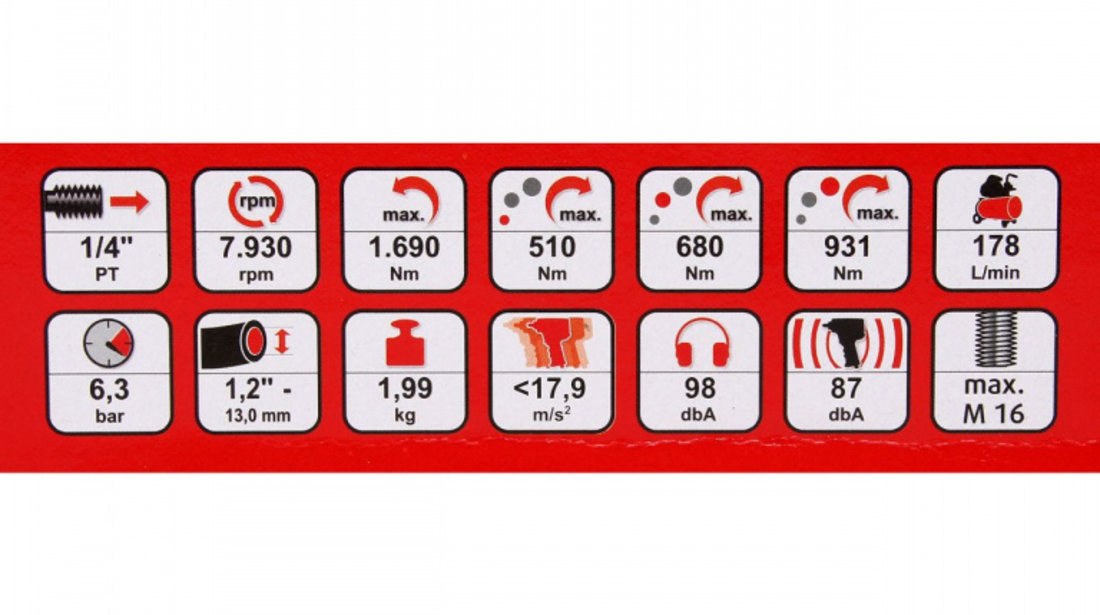 Ks Tools Pistol Pneumatic Cu Percuție (Aer Comprimat) De Inaltă Performanță Monster 1/2&quot; 1690 Nm 515.1210