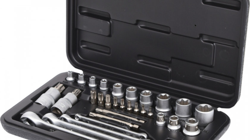 Ks Tools Set Chei Tubulare Torx 1/4&quot;, 3/8&quot;, 1/2&quot; 31 Piese 911.4302