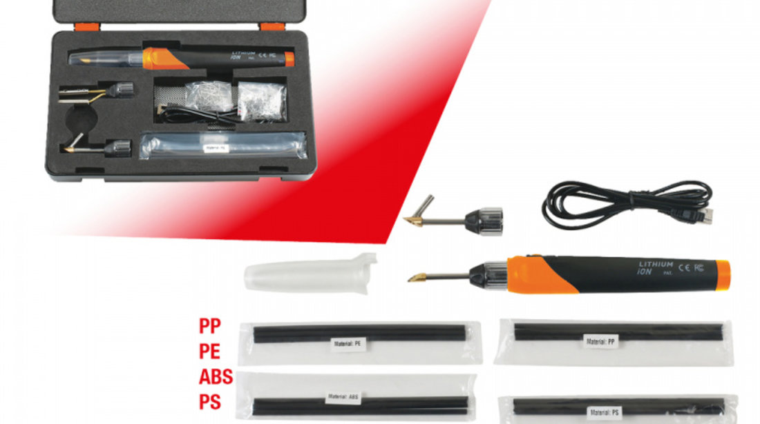 Ks Tools Set Reparație Din Material Plastic Cu Acumulator 134 Piese 150.1010