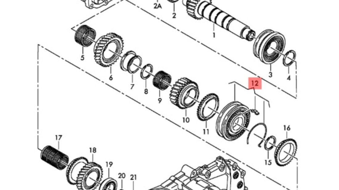 Lagar sincron treapta 5 / 6Volkswagen Golf 6 (AJ5) Variant 2010 2.0 TDI OEM 02M311241C