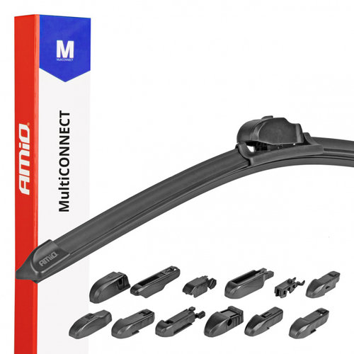 Lamă stergator Plată Multiconnect 21\' (530 Mm) 12 Adaptoare Amio 01196