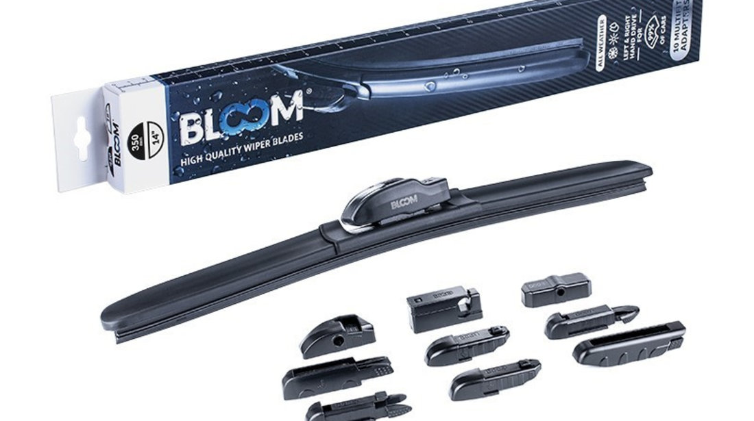 Lama ștergător Bloom M10 350 Mm / 14&quot; Fără Cadru, 10 Adaptoare 63987