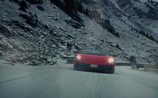 Lamborghini Gallardo Super Trofeo Stradale pe Transfagarasan