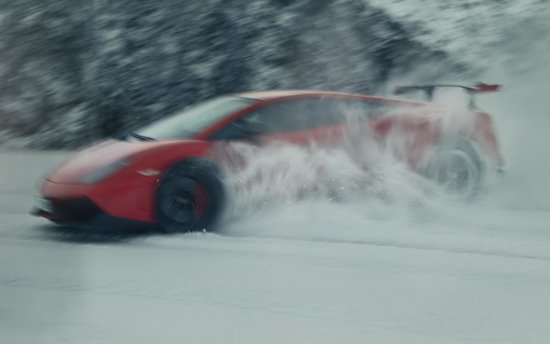 Lamborghini Gallardo Super Trofeo Stradale pe Transfagarasan