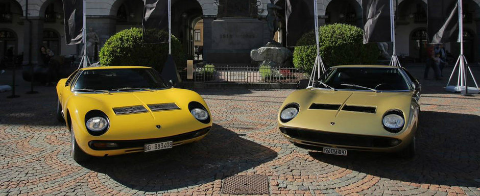Lamborghini reface drumul din "The Italian Job" la aniversarea a 50 de ani de Miura Lamborghini reface drumul din "The Italian Job" la aniversarea a 50 de ani de Miura