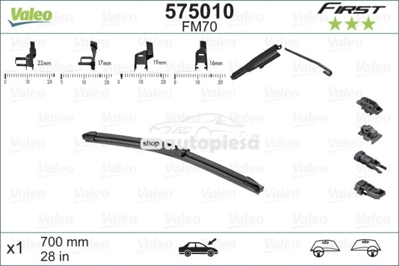 Lamela stergator OPEL ZAFIRA B (A05) (2005 - 2016) VALEO 575010 piesa NOUA