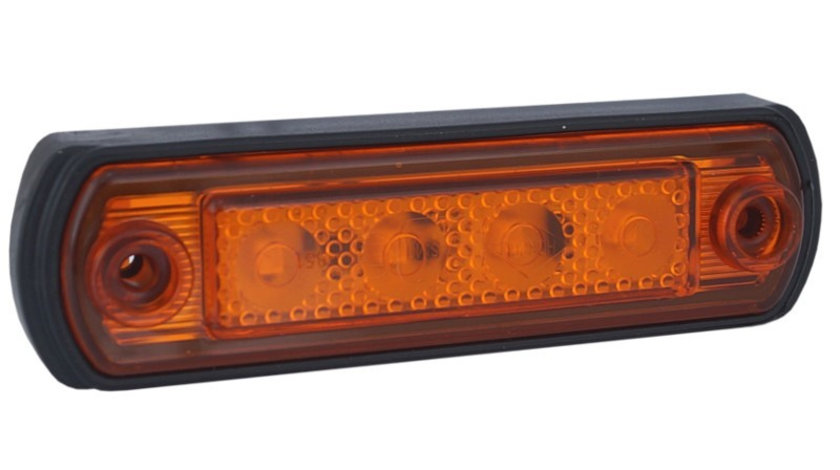 Lampă De Marcare Contur Led, 12/24v, Cu Bază Din Cauciuc, Pentru Tub, Portocaliu 86483