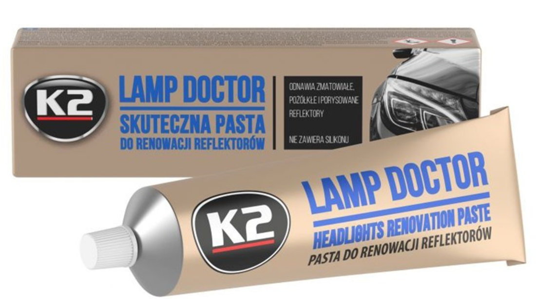 Lamp Doctor Pastă Profesională Pentru Restaurarea Farurilor, 60 G K2-01431