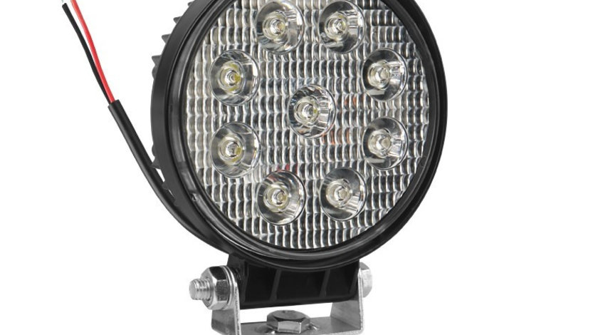 Lampa De Lucru 12/24v, 9x3w, 9 Led-uri Cree, Diam. 115 Mm 86654