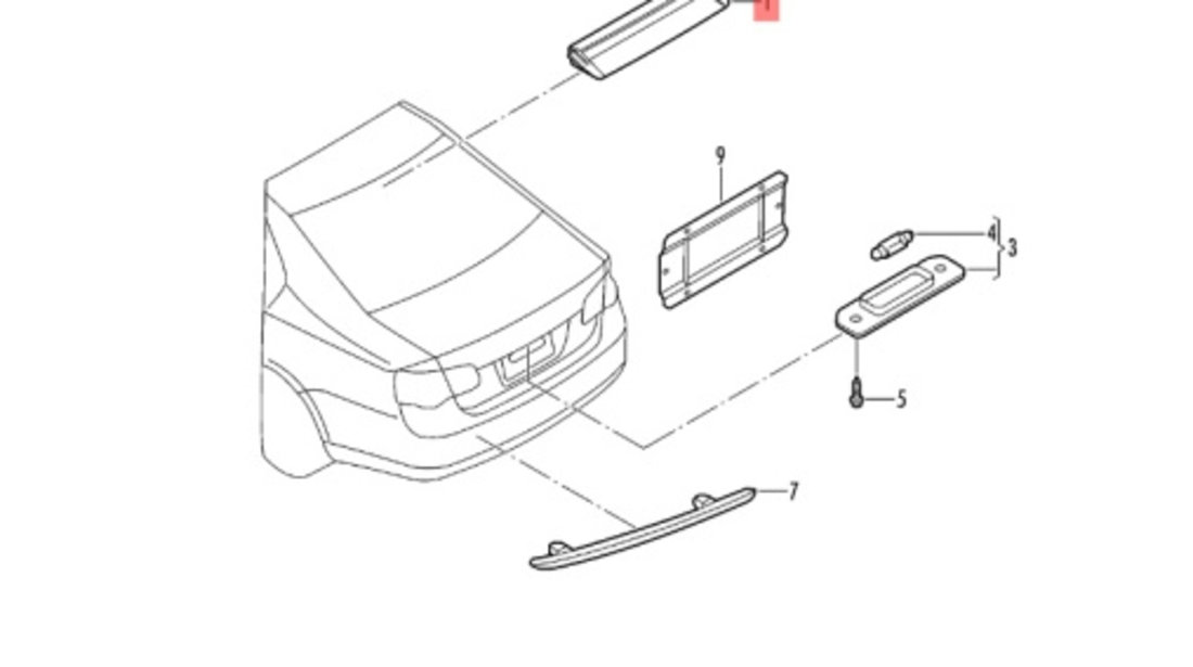 Lampa frana Volkswagen Jetta 2010 1K5945097B OEM 1K5945097B