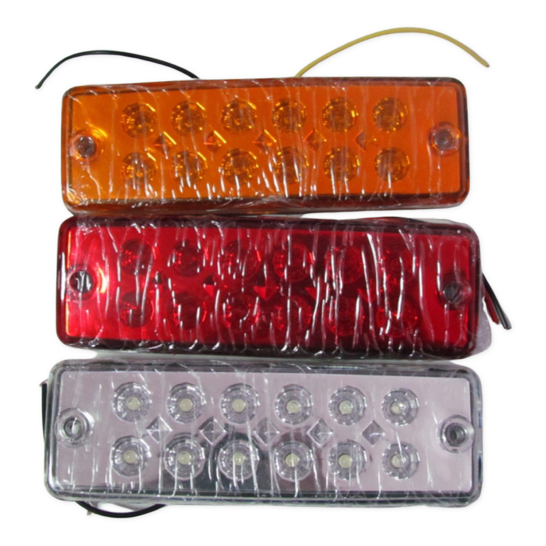 Lampa Laterala 12 Led-uri 14 x 57 12V Lumina Rosie TCT-2887