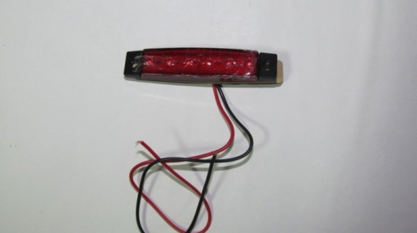LAMPA LATERALA CU 6 LED-URI 12V LUMINA ROSIE