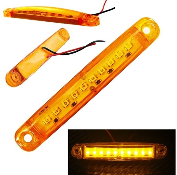 Lampa Laterala Cu 9 Smd GN12 24V Lumina Portocalie TCT-4635