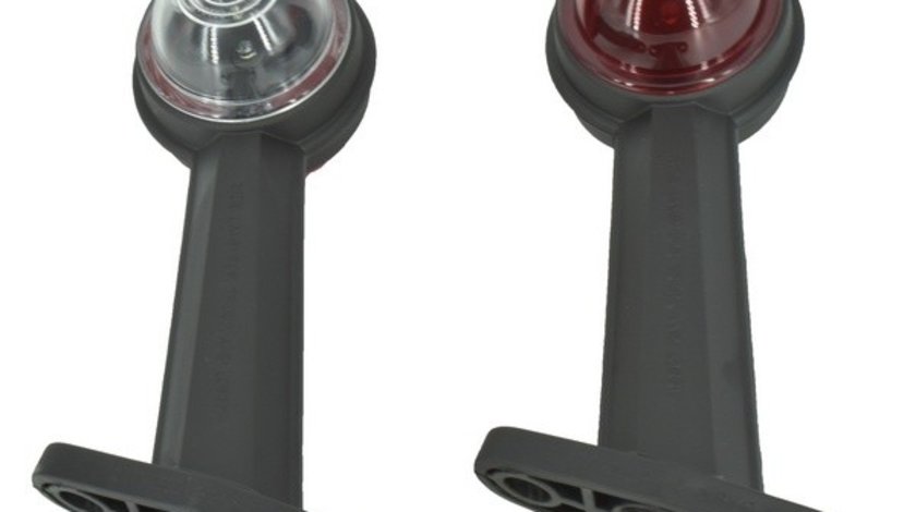 Lampa laterala gabarit cu LED Rosu-Alb 24V E4-Mark COD: TR0668005PA24LR AutoCars