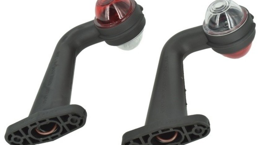 Lampa laterala gabarit cu LED Rosu-Alb 24V E4-Mark COD: TR0668004PALR ManiaCars