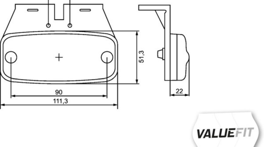 Lampa laterala montant lateral (2PS357008011 HELLA)