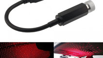 Lampa Led Usb Proiectie Stele Lumina Plafon Rosu Y...