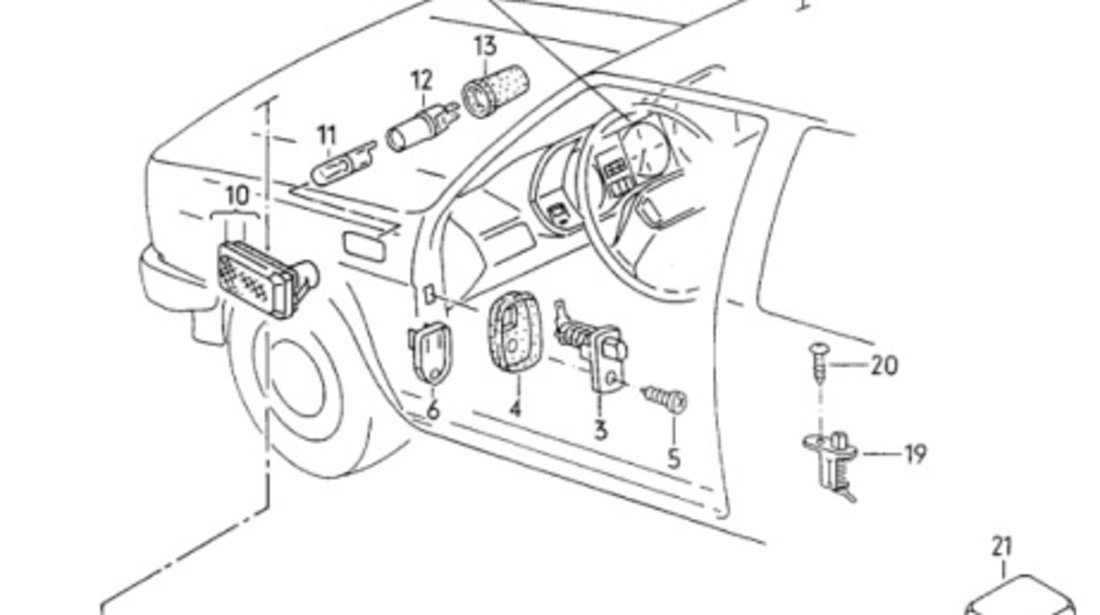 Lampa lumina pasageri Volkswagen Transporter T4 (04) Bus 2000 2.5 TDI ACV OEM 191947111C