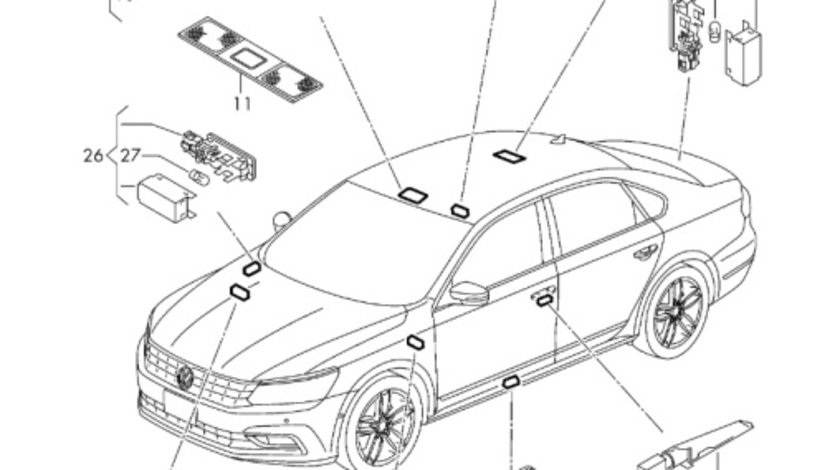 Lampa maner usa 4D0919063A Audi A4 B8 2.0 TDI CAG 103 KW OEM 4D0919063A