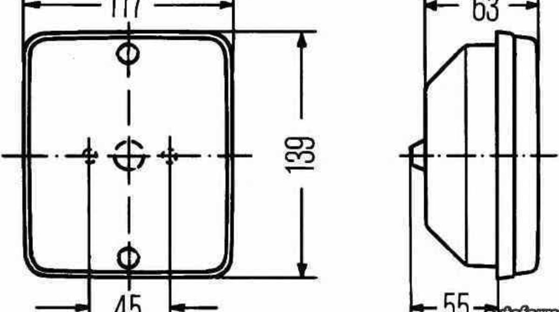 Lampa mers inapoi MERCEDES-BENZ O 307 HELLA 2ZR 003 236-051