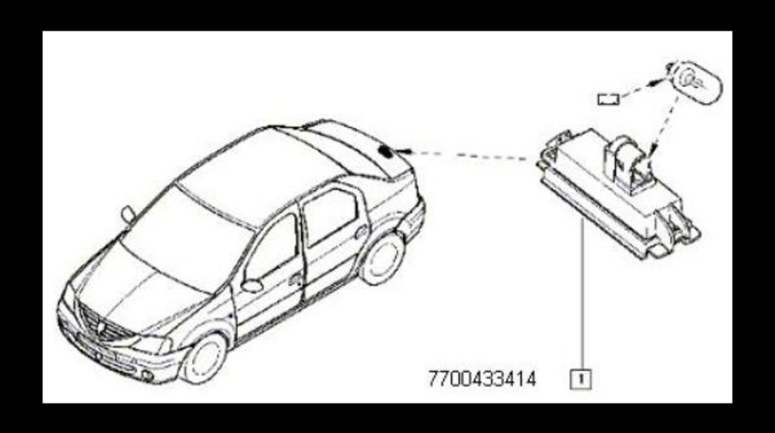 Lampa numar Dacia Logan Sandero ORIGINE RENAULT