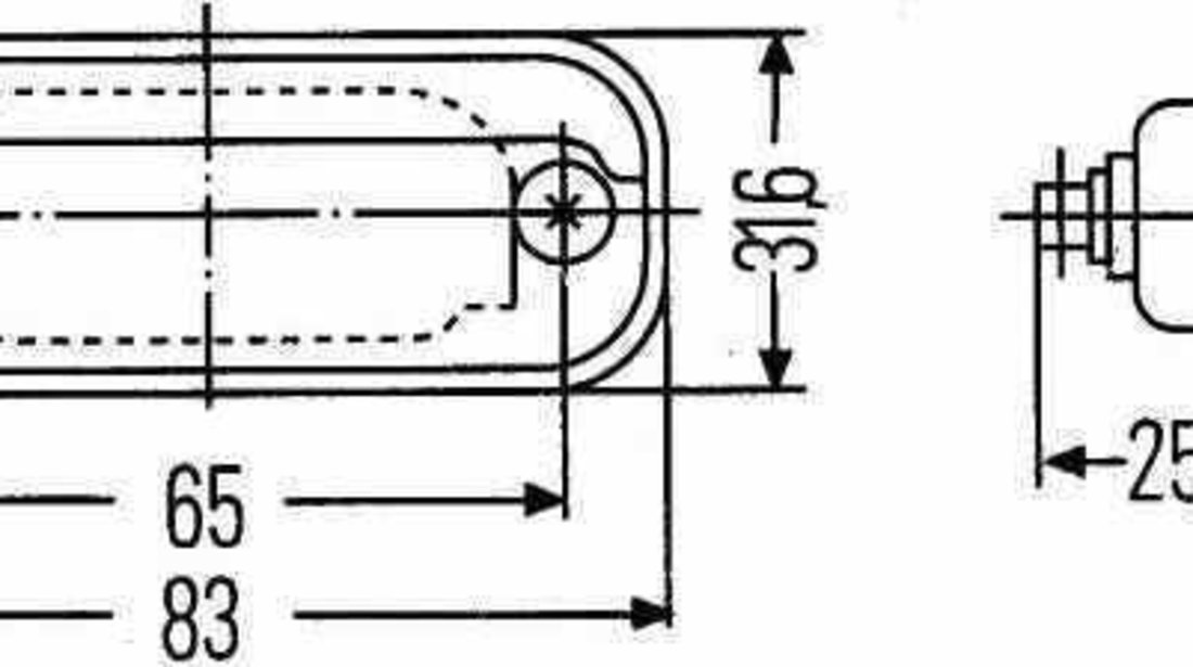 Lampa numar inmatriculare MERCEDES-BENZ O 309 HELLA 2KA 001 378-041