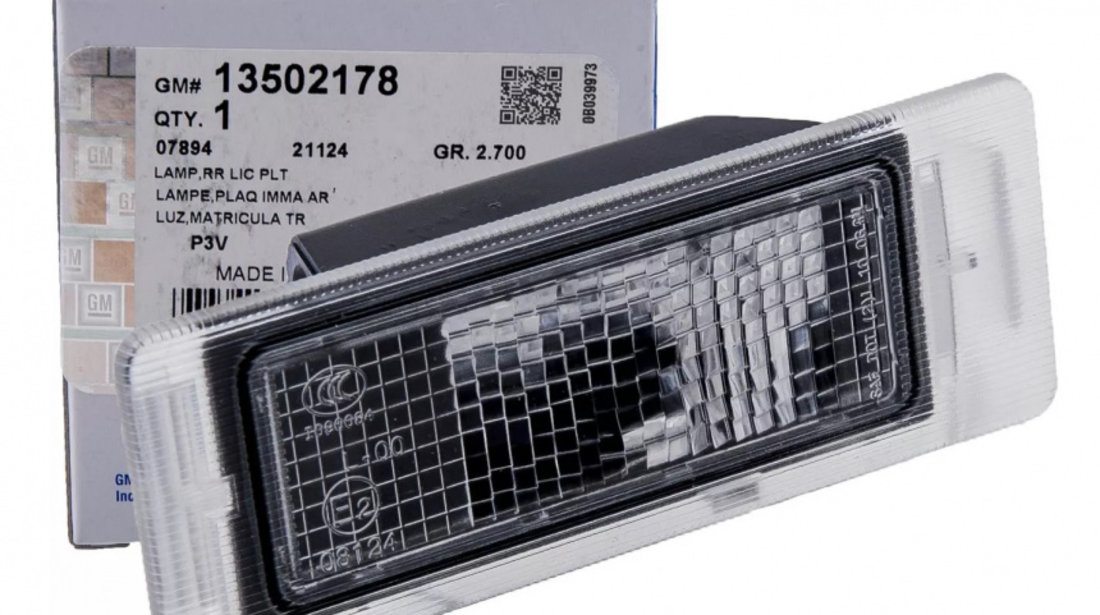 Lampa Numar Inmatriculare Oe Chevrolet Trax 2015-2020 13502178