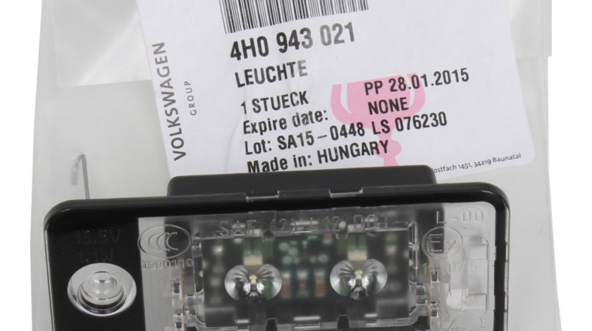 Lampa Numar Inmatriculare Stanga Led Oe Audi A8 4E2, 4E8 2002-2010 4H0943021