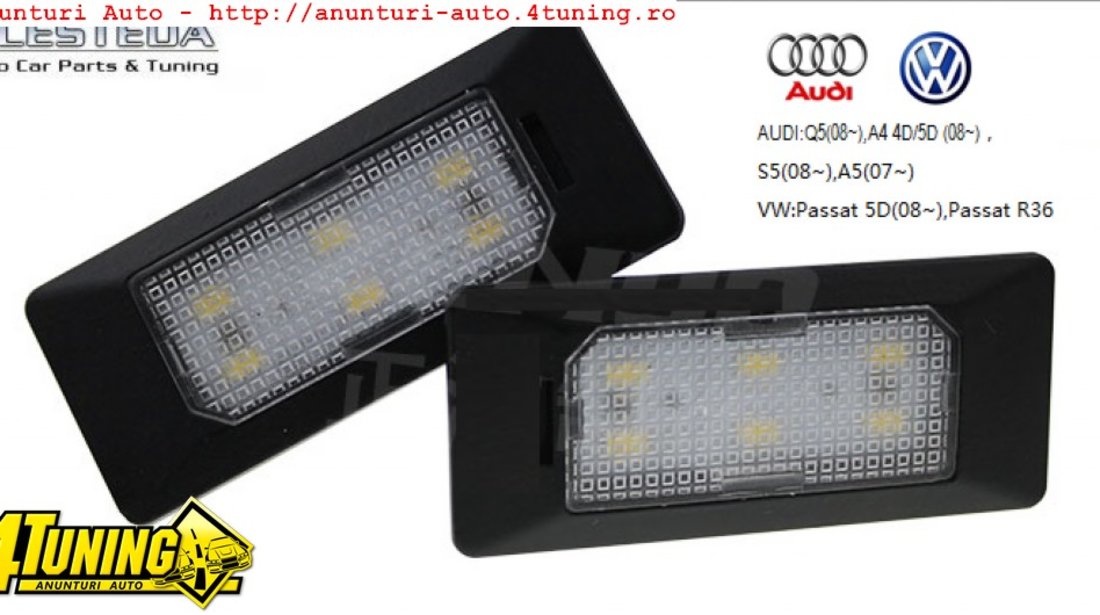 Lampa numar LED Audi Q5 A4 A5 S5 TT VW Passat 5 usi
