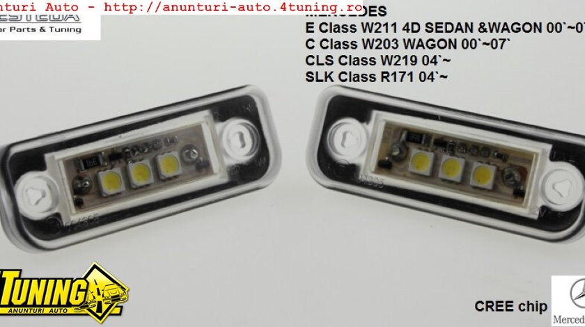 Lampa numar LED Mercedes Benz E Class W211 4D C Class W203 WAGONCLS Class W219 04 SLK Class R171 04