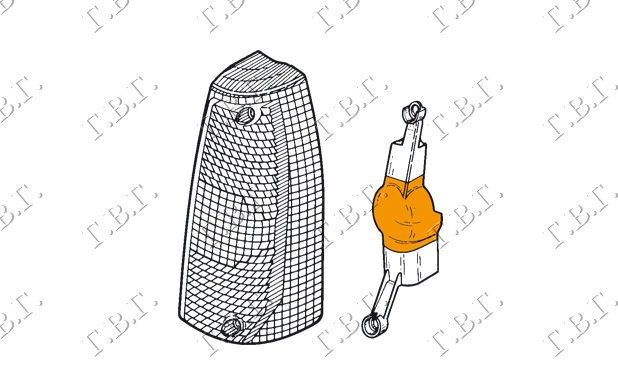 Lampa Semnal - Lancia Y10 1984