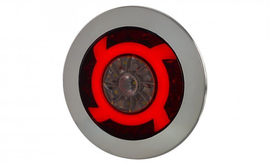 Lampa Spate Multifunctionala Hor 75 - Lucy, Led 12 / 24v (cu Inel, Far Marsarier, Far De Ceata, Lumina De Pozitie, Cablu 4x0,5 Mm2, Lungime 1,5 M) Amio LZD 2425
