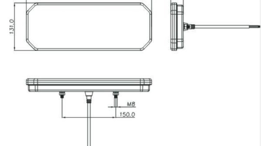 Lampa stop camion LED cu semnalizare dinamica DREAPTA 12-24V AL-101019-3