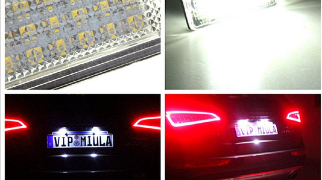 Lampi 18 LED dedicate AUDI A6 A3 a4 a8 q7 canbus numar inmatriculare