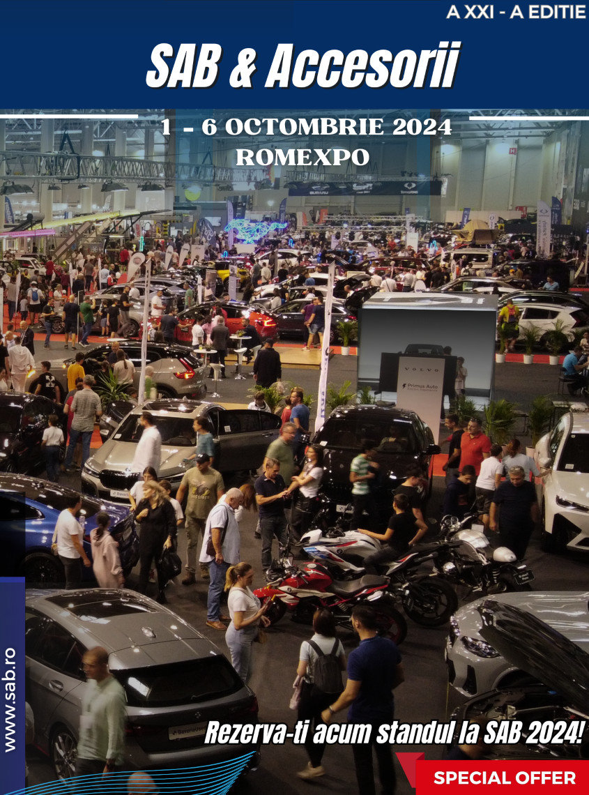 Lansare Salonul Auto București și Accesorii 2024, ediția a XXI-a internațională, 1 – 6 Octombrie Romexpo.