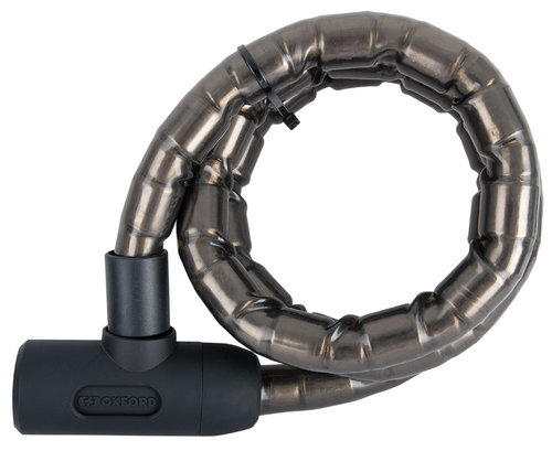 Lant Antifurt Moto Oxford Barrier Armoured Cable 1.4mx25mm Smoke Otel Gri Inchis LK135