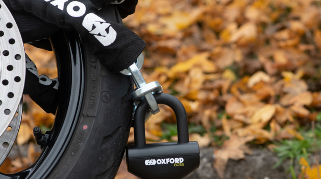 Lant Antifurt Moto Oxford Boss Chain Lock 12mm x 2,0m Otel Negru LK384
