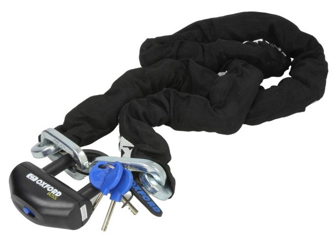 Lant Antifurt Moto Oxford Boss Chain Lock 12mm x 2,0m Otel Negru LK384