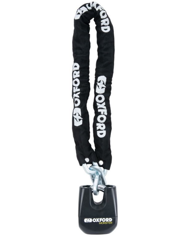 Lant Antifurt Oxford Monster 12mm Square Chain &amp; Padlock Moto Negru LK802